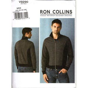 Vogue V9290 Mens 40 to 46 Ron Collins Jacket Uncut Sewing Pattern